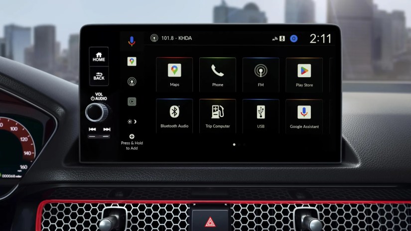 Close up of the infotainment screen in a 2025 Honda Civic Si