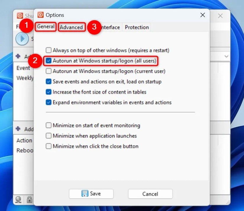 Various options highlighted in Shutter settings.