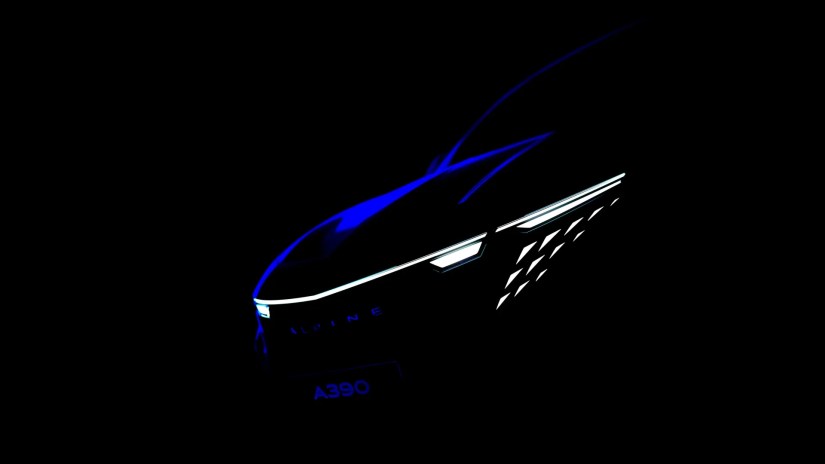 silhouette of an Alpine A390