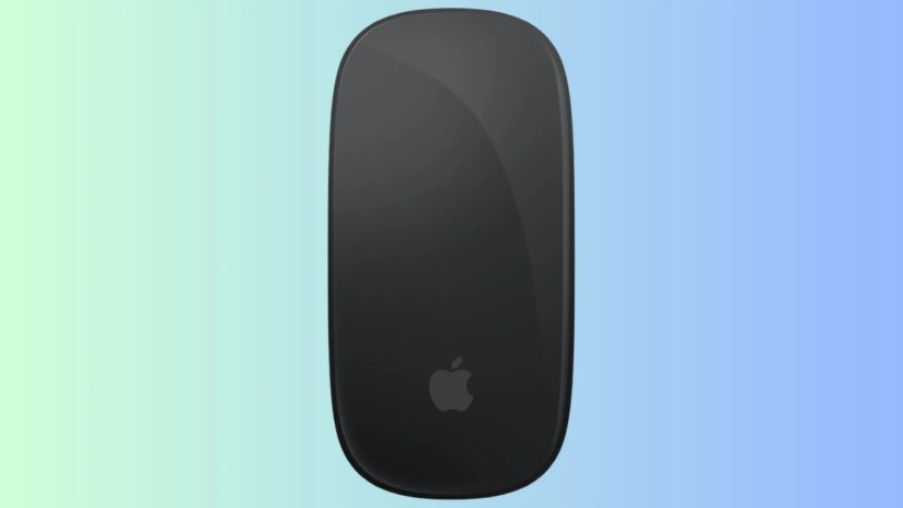 Apple Magic Mouse on a gradient background