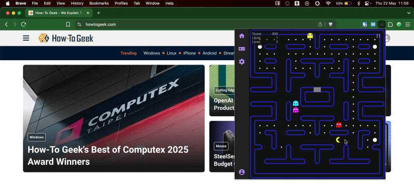 Arcade Classics Chrome extension.