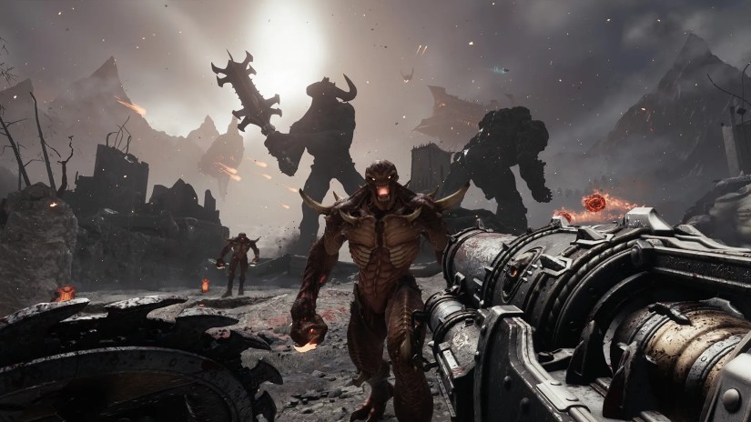 A screenshot from the game DOOM: The Dark Ages.
