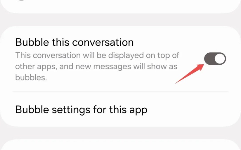 Enabling Bubble Conversation in Google Messages