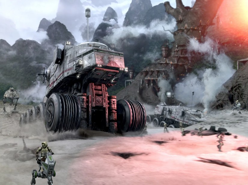 A screenshot from Star Wars Episode III: Revenge of the Sith.