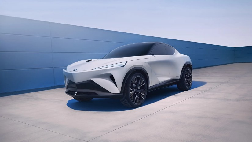 Front 3/4 shot of the Acura Performance EV Concept