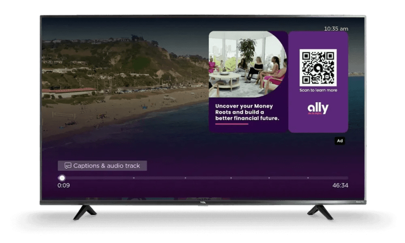 Roku Pause Ads On A TV Screen