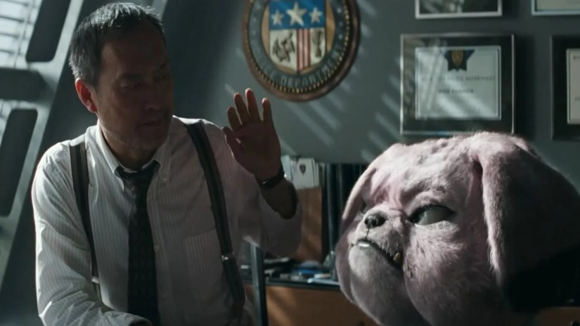 Snubbull as it appears in the Detective Pikachu movie.