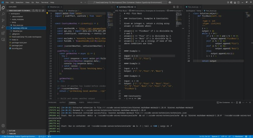 Visual Studio Code Showing Multiple Languages Open Side by Side