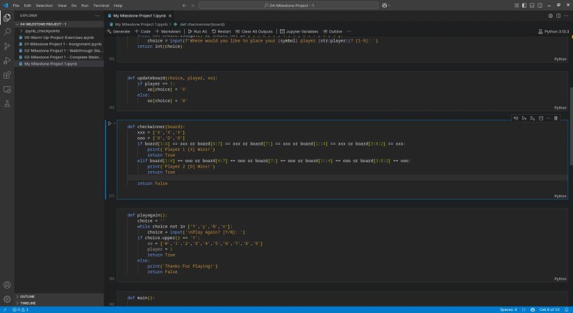 Visual Studio Code with a python Jupyter Notebook open
