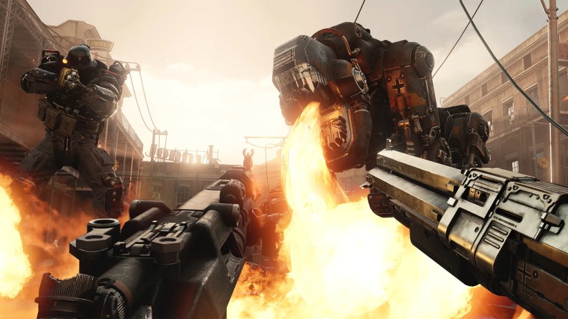 A screenshot from the game Wolfenstein II.