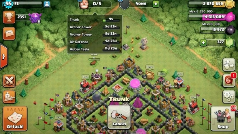 The time-gated mechanics of Clash of Clans in full effect.