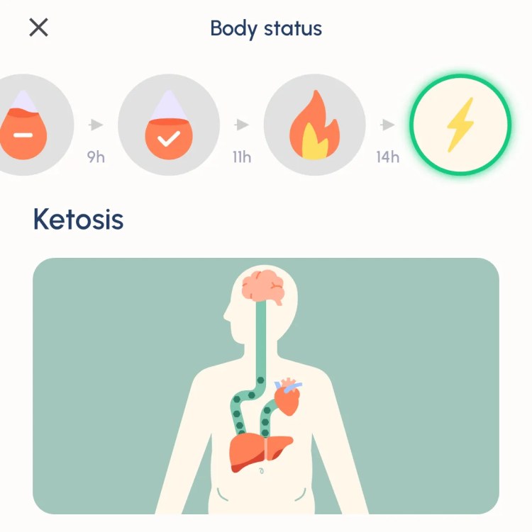 Fastic body status during a fast.