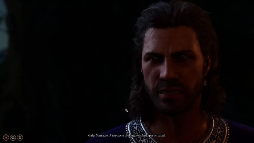 Gale expressing disgust if you raid the Emerald Grove in Baldur&rsquo;s Gate 3.