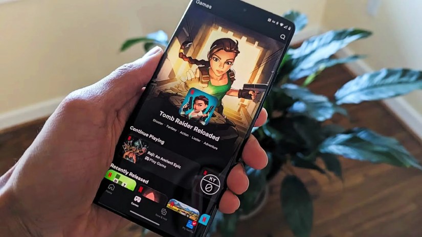 Games section within the Netflix app.