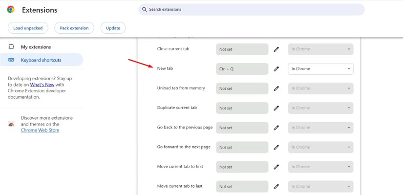 Google Chrome Extension page.