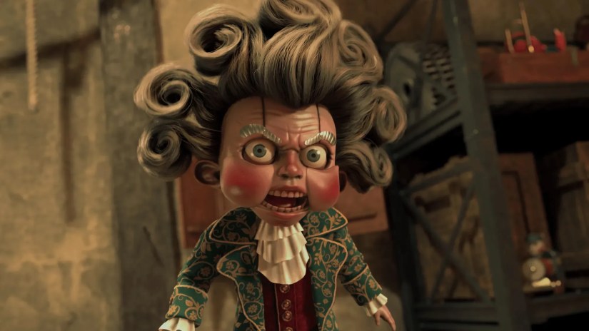 A small aristocrat robot getting mad in Clockwork Revolution.