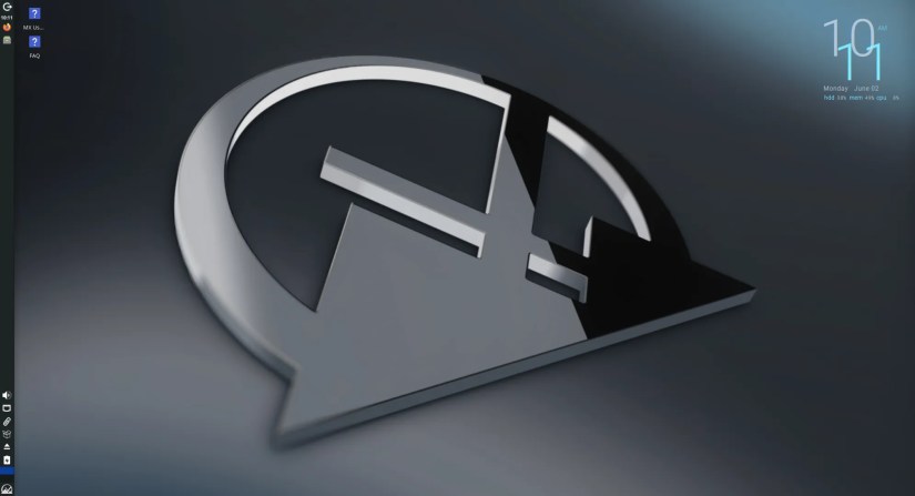 A screenshot showing MX Linux desktop.