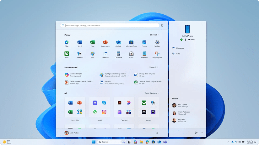 New Start Menu Windows 11