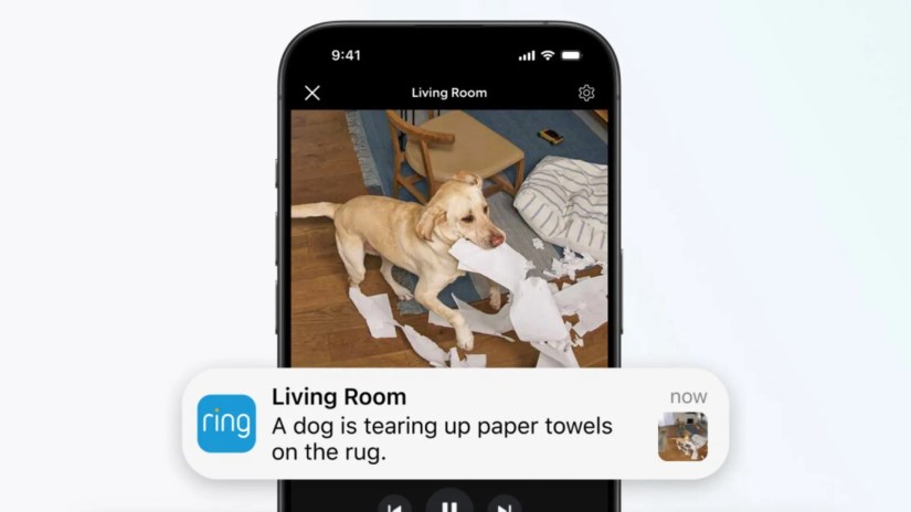 Ring camera descriptive alerts.