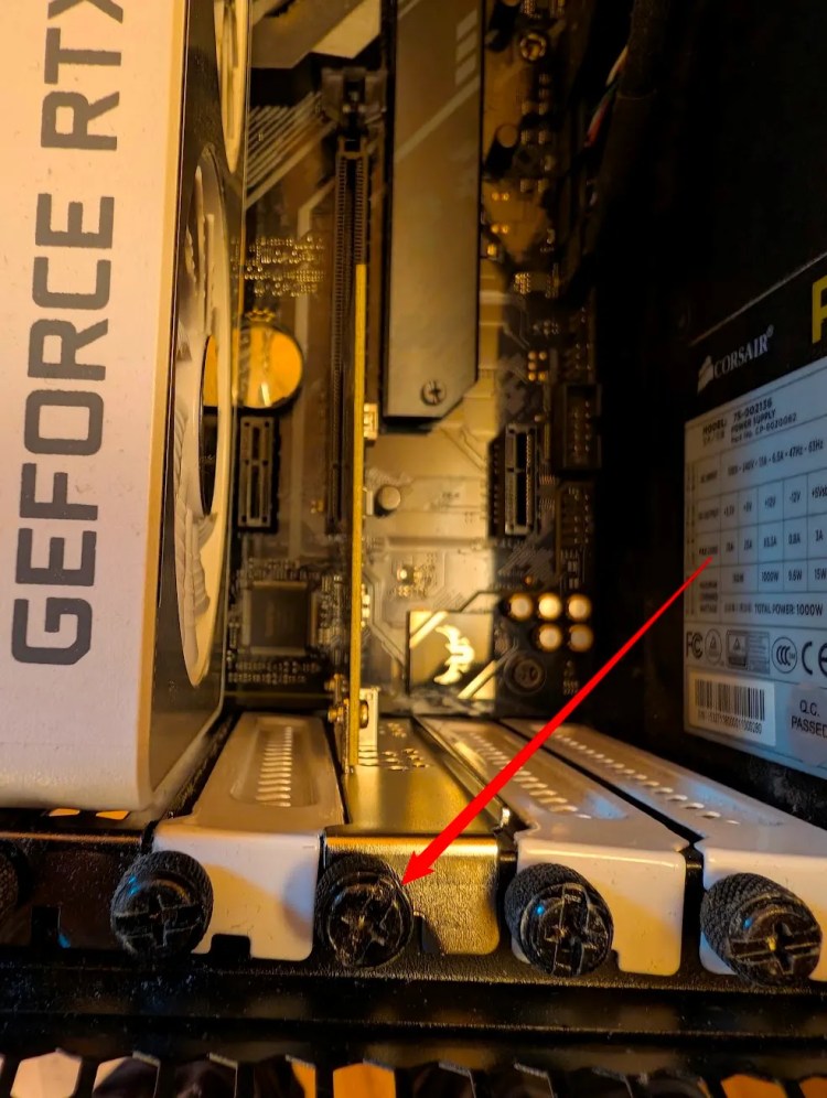 Replace the screw that held the back plate in place.
