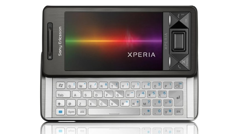A Sony Ericsson Xperia X1 smartphone.