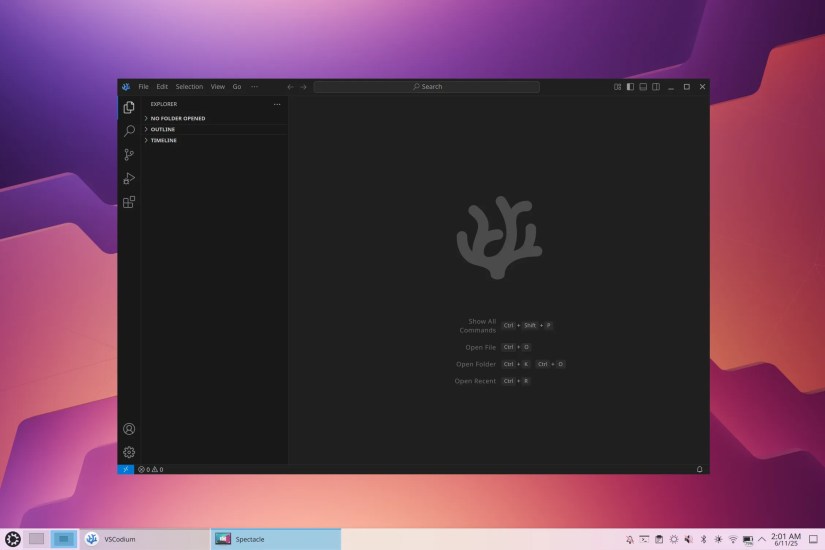 The main VSCodium interface.