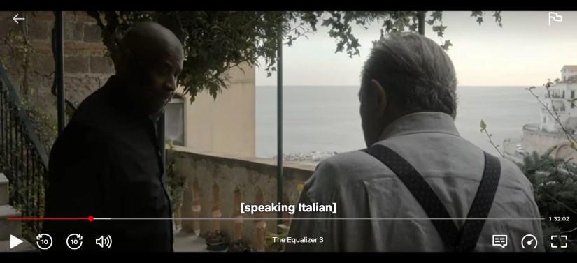 A screenshot from the movie The Equalizer 3