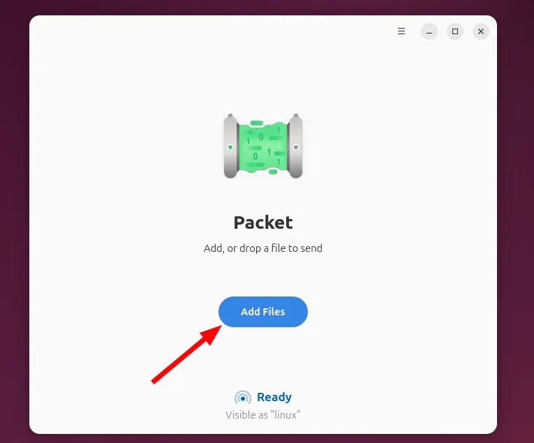 Adding files in Packet Linux tool on Ubuntu