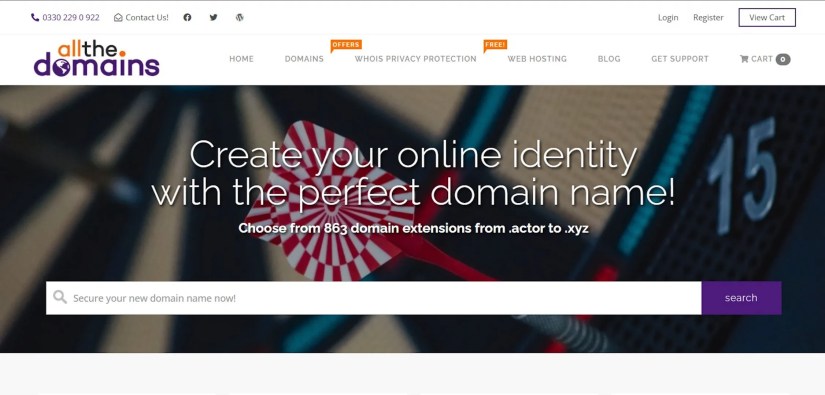 Image showing AllThe.Domains homepage