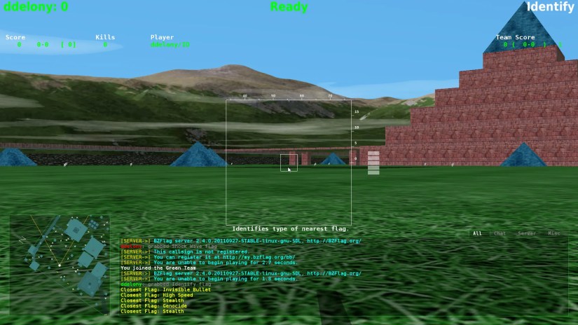 BZFlag gameplay screen.