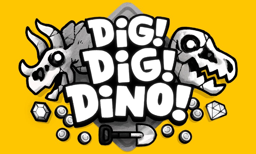 Dig Dig Dino for Playdate key art.