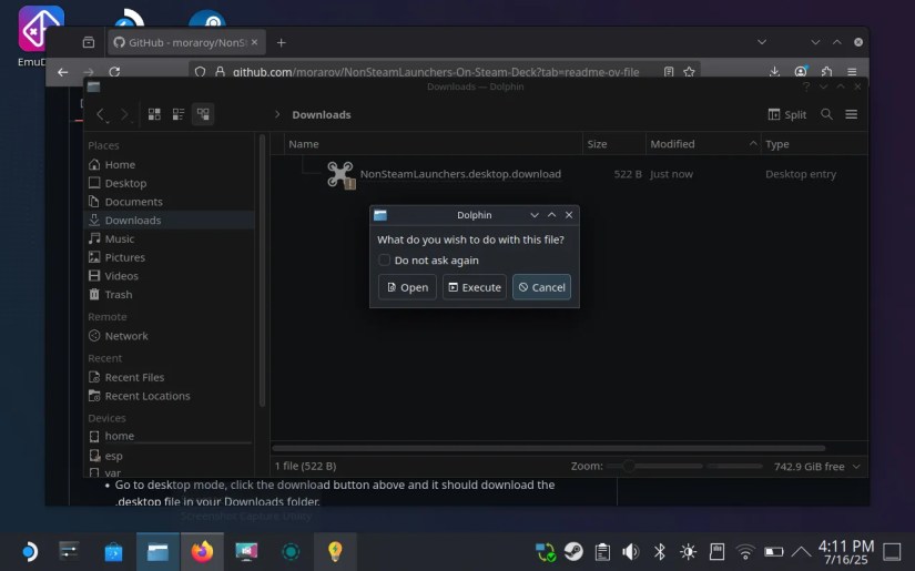 Execute NonSteamLaunchers script.