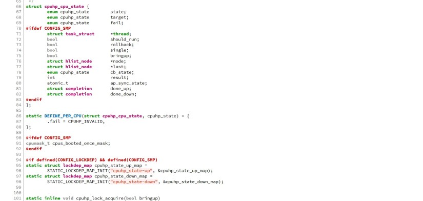 Linux kernel source code.