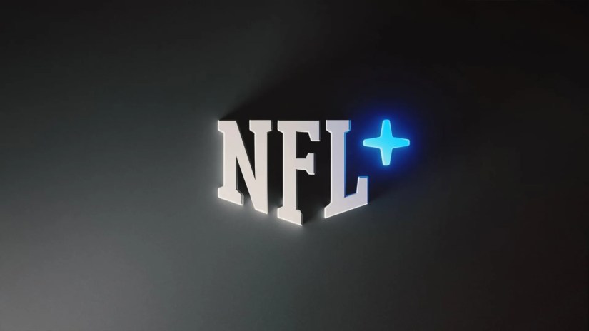 NFL Plus app logo on a dark background.