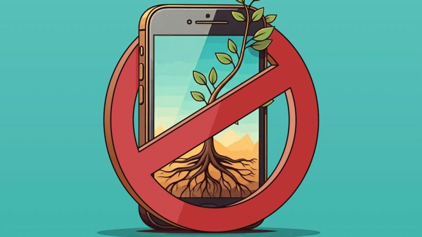 Rooted phone crossed out.