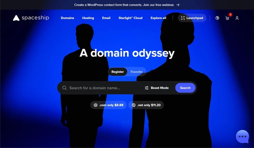 Image showing Spaceship homepage