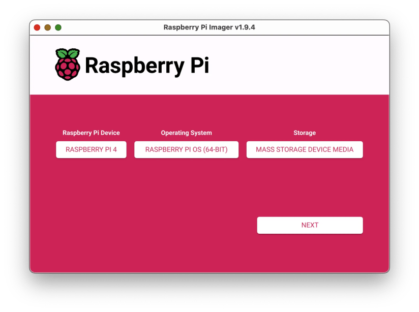 The Raspberry Pi Imager.