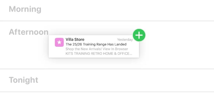 Adding a reminder that links to an email.