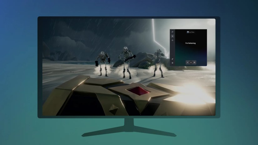 Xbox gaming copilot looking at the user&rsquo;s screen which shows skeleton enemies