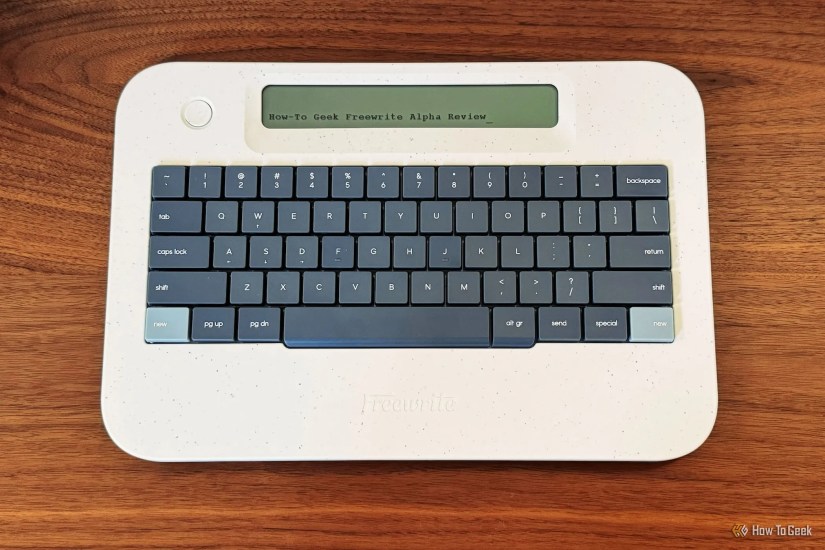 Freewrite Alpha on a table