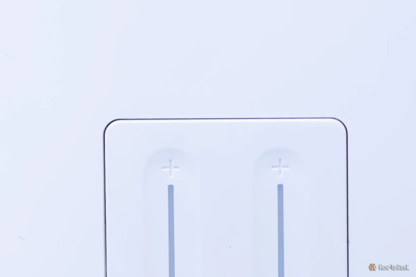 Close up of the sliders on the TP-Link Kasa KS240 Smart Controller