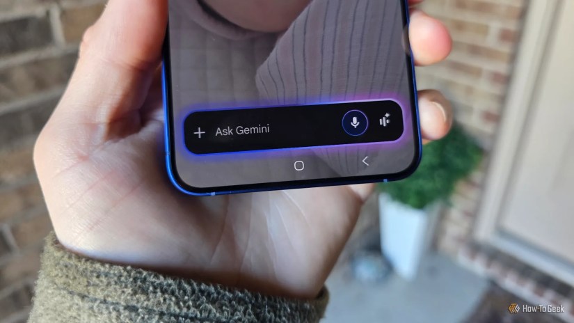 Galaxy S25 Plus showing gemini on the screen