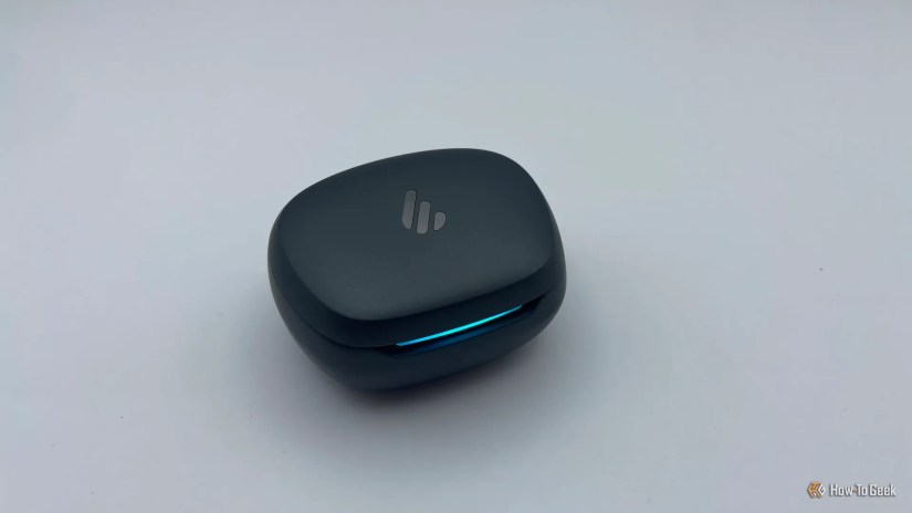 The Edifier NeoBuds Planar charging case.