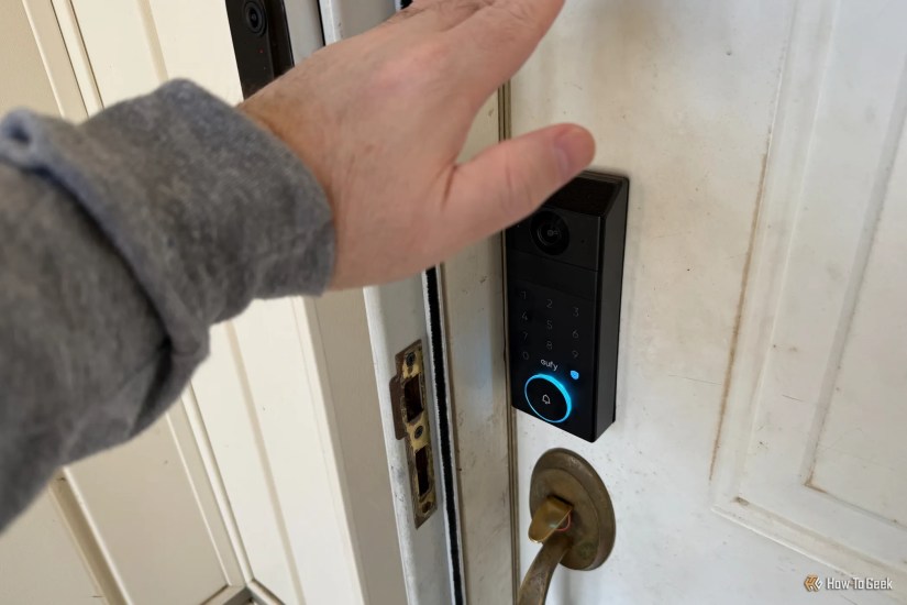 The Eufy Famillock s3 max palm recognition.