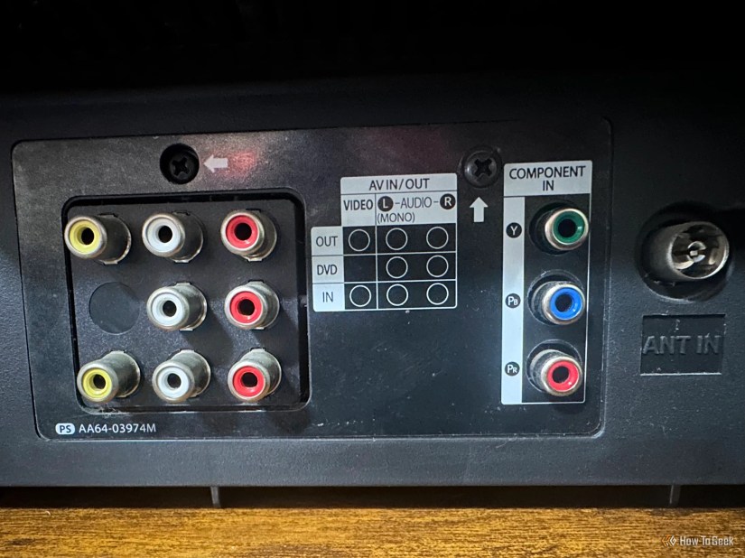 Component input on the back of a CRT.