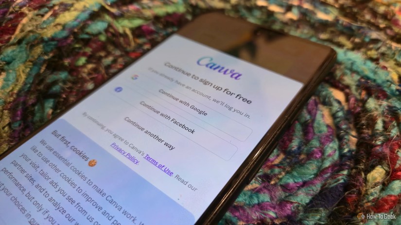 Canva app on a Pixel 6.