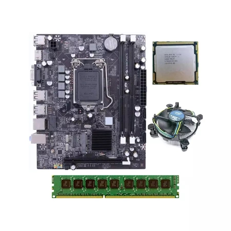 Buy Zebronics ZebH55 Motherboard, Core i3 550 Processor, 4 GB DDR3 RAM