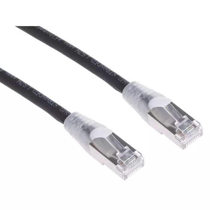 Buy RS PRO Cable Cat6a Male RJ45 to Male RJ45 S/FTP Black LSZH