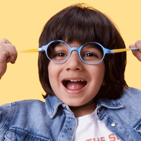 Kids Glasses Blue Full Rim Round Kids 58 yrs Hooper TR Flex Hooper HP E10003MC3
