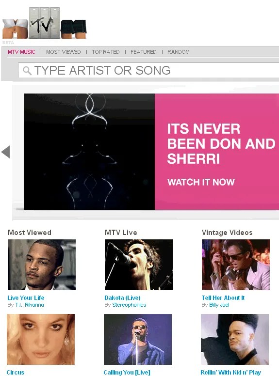 MTV Music MTV's Music Video Archive